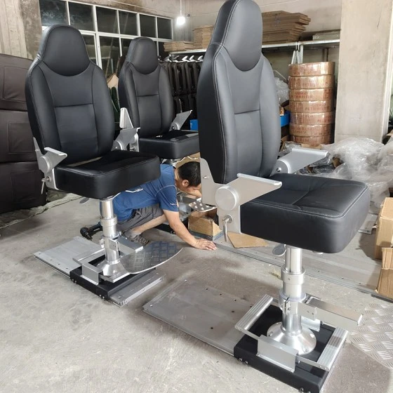 Lifa Marine Seats Customizable Marine Aluminum Rail Captain Seat For Vessels factory