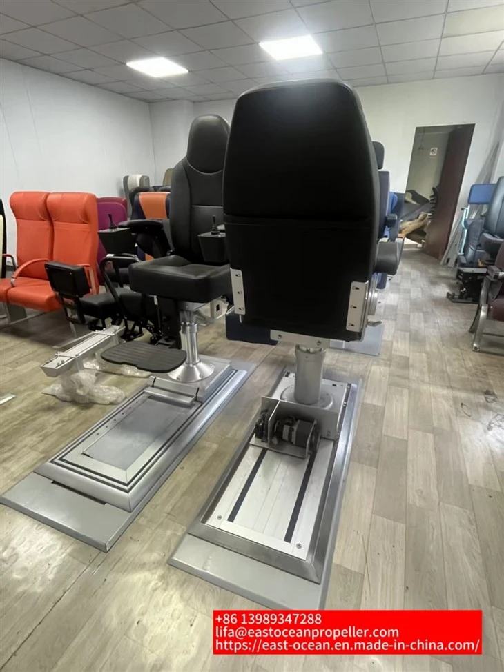 Lifa Marine Aluminum Driving Captain Seat With Air Spring Sliding Track Arm Footrest suppliers