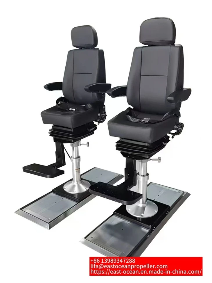 Lifa Marine Driving Captain Seat With Sliding Track Arm Footrest PVC
