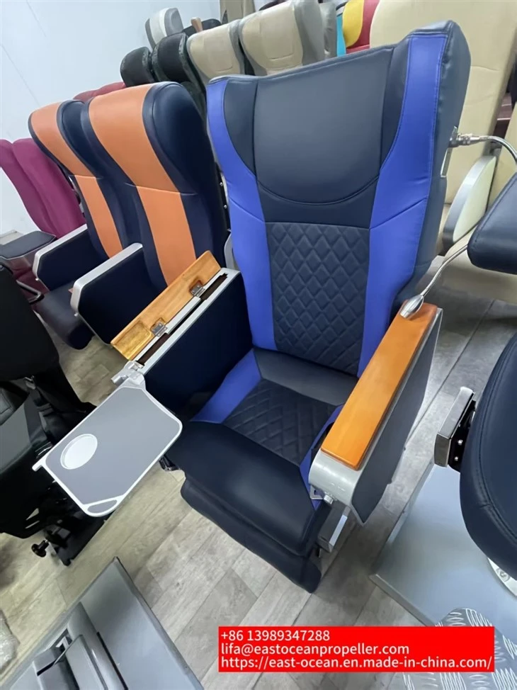 Marine PVC Aluminum Frame Passenger Seat With Arm Dinner Table Case USB For Roro Ferry suppliers