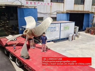 Marine Part Bronze Alloy 4-Blades Propeller For Tugboat Vessel Shipyard